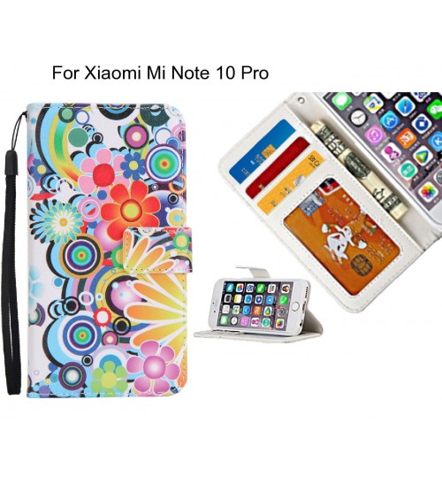 Xiaomi Mi Note 10 Pro case 3 card leather wallet case printed ID