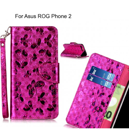 Asus ROG Phone 2 Case Wallet Leather Flip Case laser butterfly