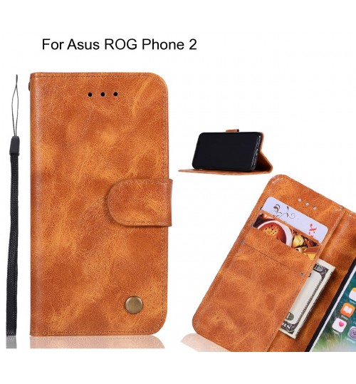 Asus ROG Phone 2 Case Vintage Fine Leather Wallet Case