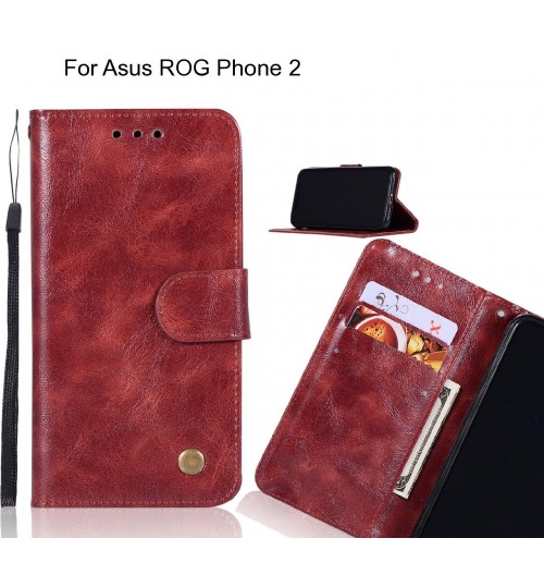 Asus ROG Phone 2 Case Vintage Fine Leather Wallet Case