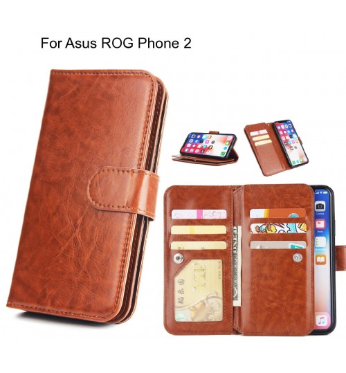 Asus ROG Phone 2 Case triple wallet leather case 9 card slots