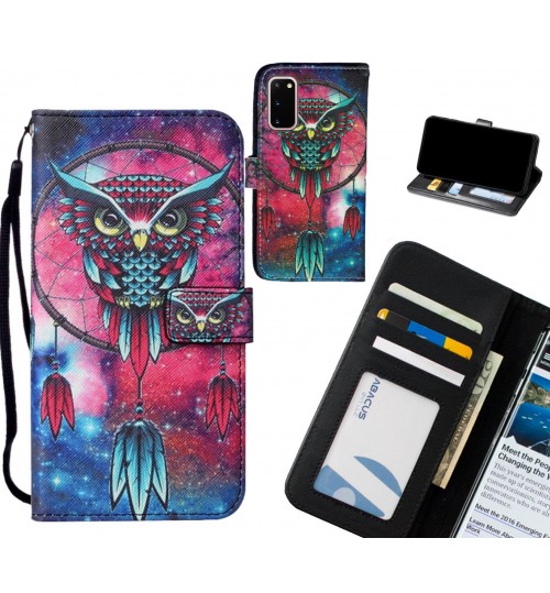 Galaxy S20 case leather wallet case printed ID