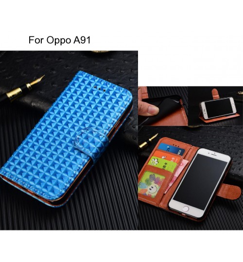 Oppo A91 Case Leather Wallet Case Cover