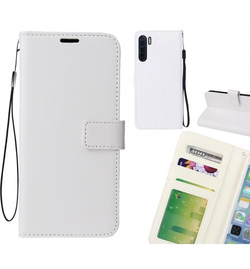 Oppo A91 case Fine leather wallet case