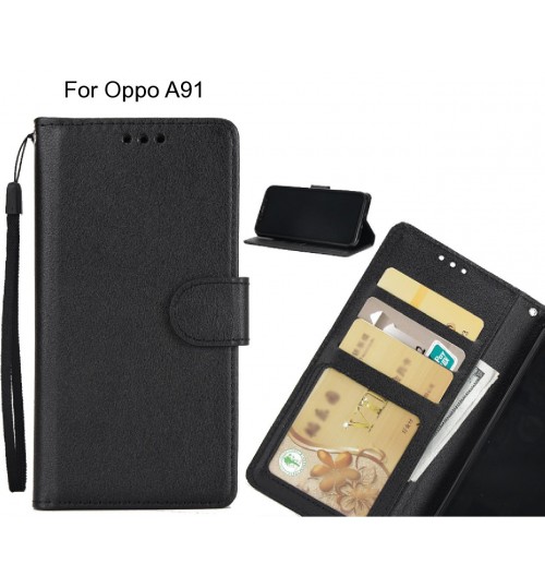 Oppo A91  case Silk Texture Leather Wallet Case