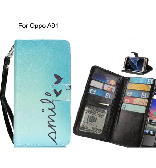 Oppo A91 case Multifunction wallet leather case