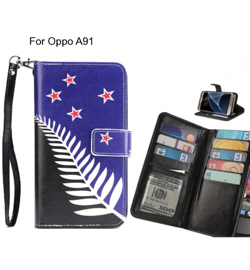 Oppo A91 case Multifunction wallet leather case