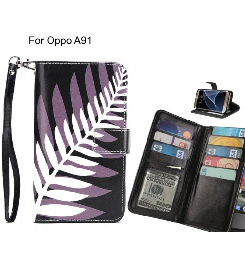 Oppo A91 case Multifunction wallet leather case