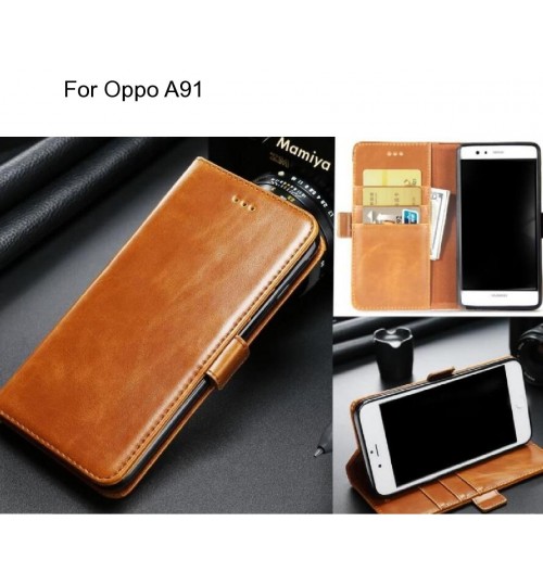 Oppo A91 case executive leather wallet case