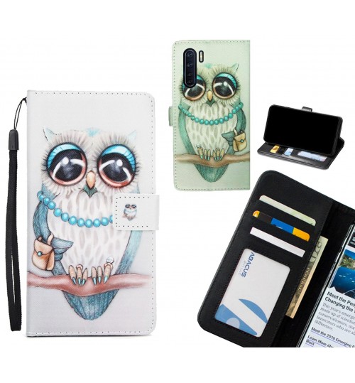 Oppo A91 case 3 card leather wallet case printed ID