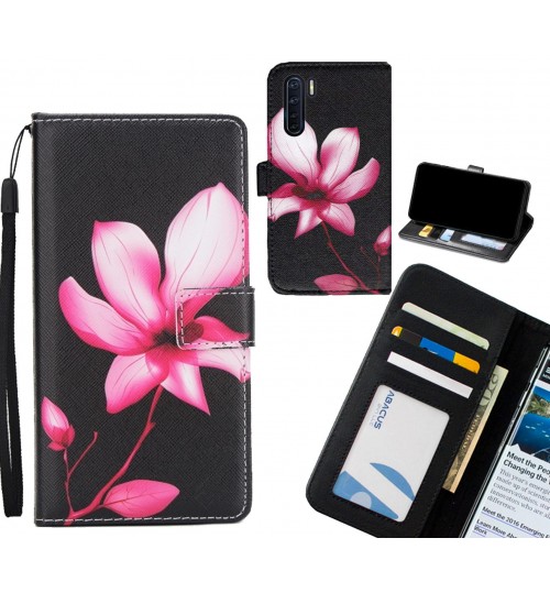 Oppo A91 case 3 card leather wallet case printed ID