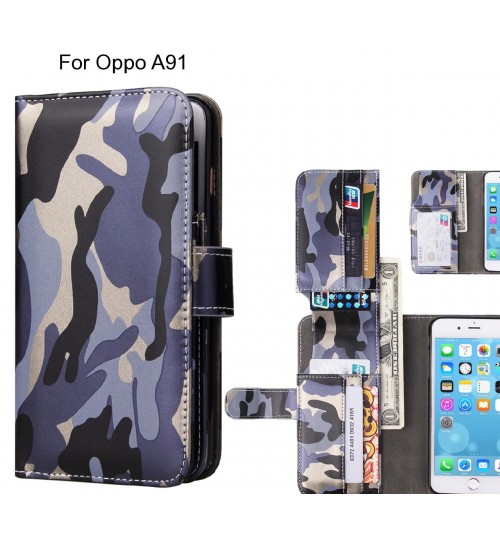 Oppo A91 Case Wallet Leather Flip Case 7 Card Slots