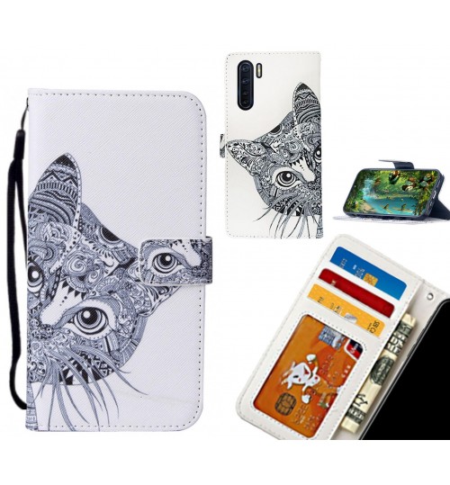 Oppo A91 case leather wallet case printed ID