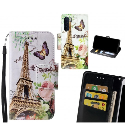 Oppo A91 Case wallet fine leather case printed