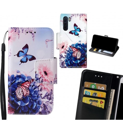 Oppo A91 Case wallet fine leather case printed