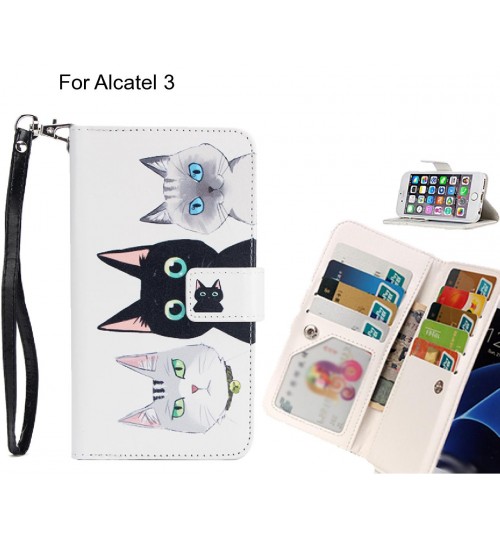 Alcatel 3 case Multifunction wallet leather case