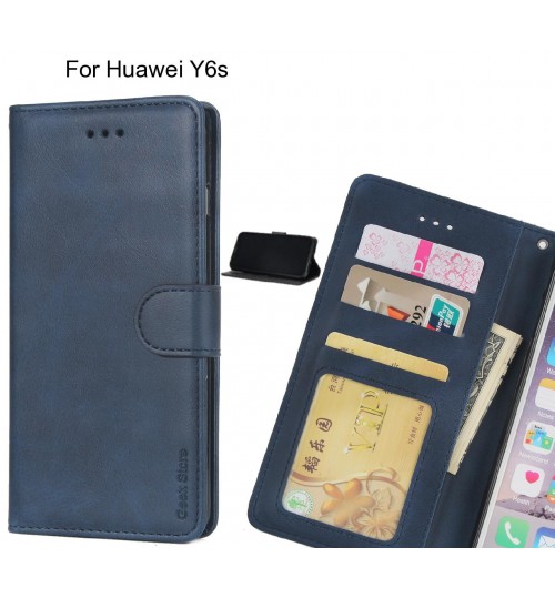 Huawei Y6s case executive leather wallet case