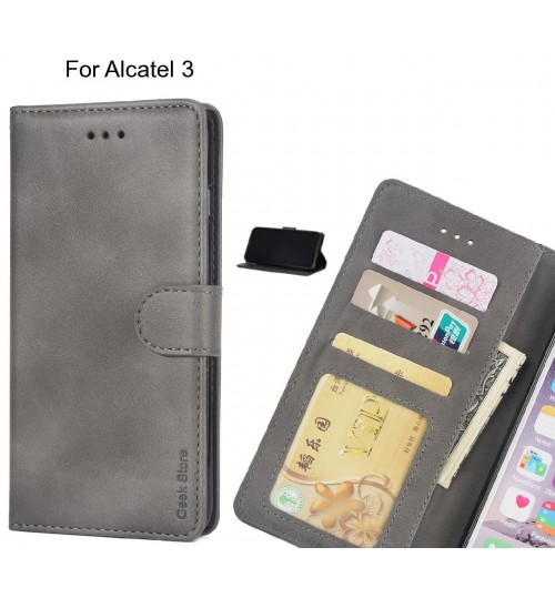 Alcatel 3 case executive leather wallet case