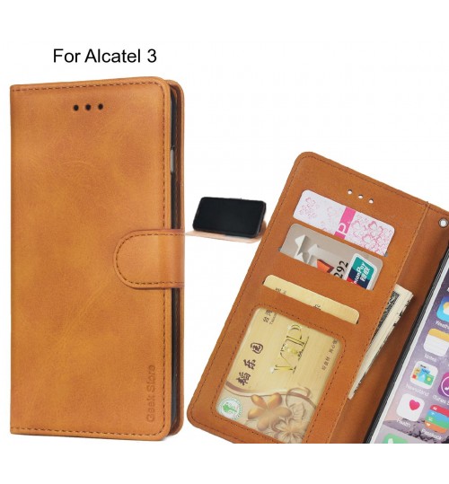 Alcatel 3 case executive leather wallet case