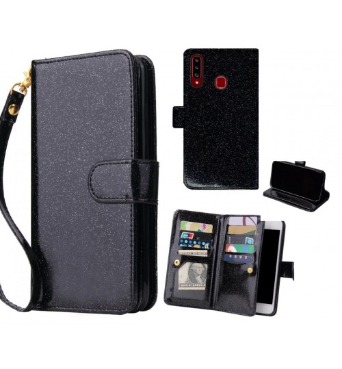Samsung Galaxy A20s Case Glaring Multifunction Wallet Leather Case