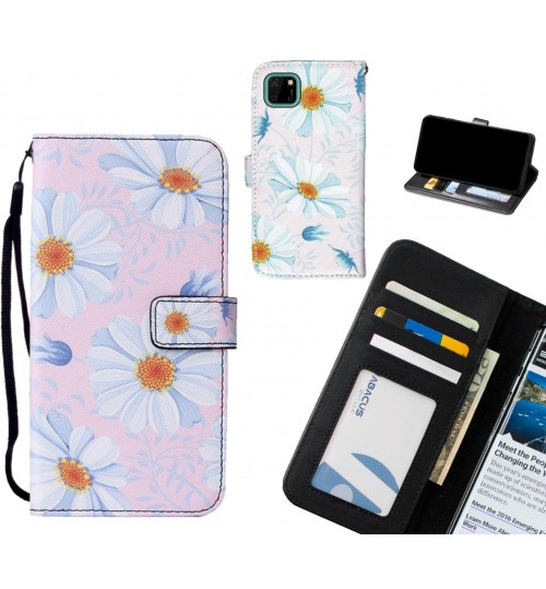 Huawei Y5p case leather wallet case printed ID
