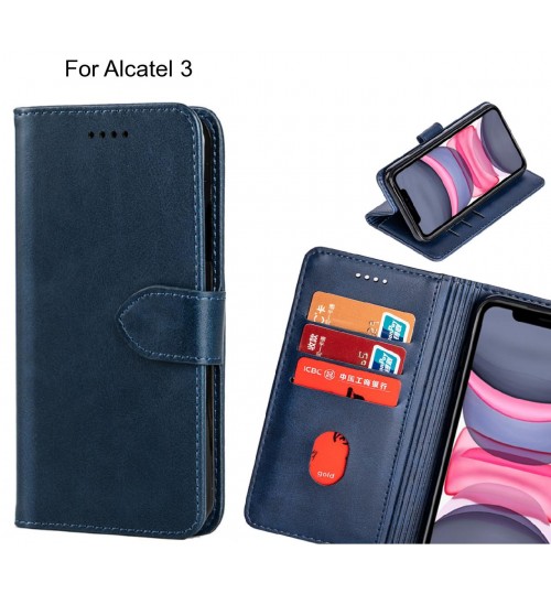 Alcatel 3 Case Premium Leather ID Wallet Case