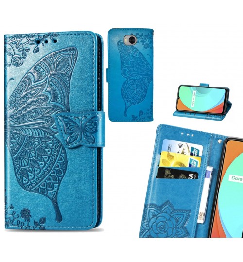 Huawei Y5 2017 case Embossed Butterfly Wallet Leather Case