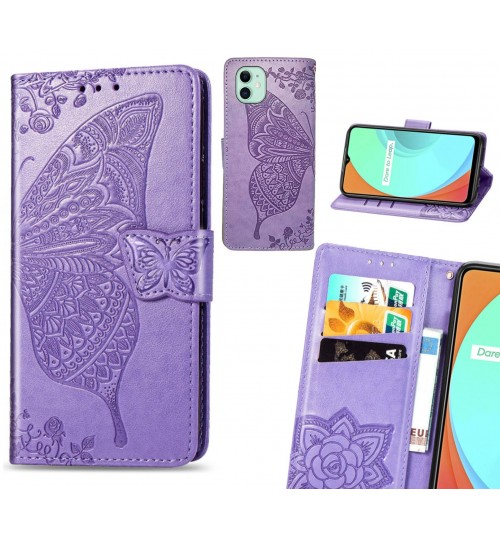 iPhone 11 case Embossed Butterfly Wallet Leather Case