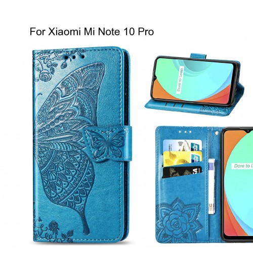 Xiaomi Mi Note 10 Pro case Embossed Butterfly Wallet Leather Case