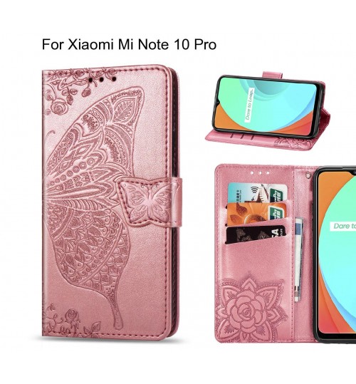 Xiaomi Mi Note 10 Pro case Embossed Butterfly Wallet Leather Case