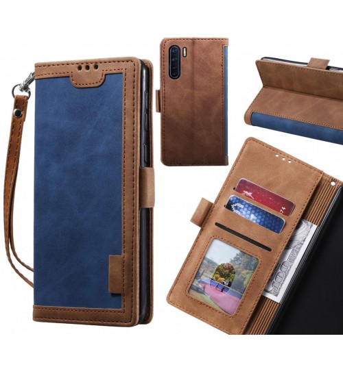 Oppo A91 Case Wallet Denim Leather Case Cover