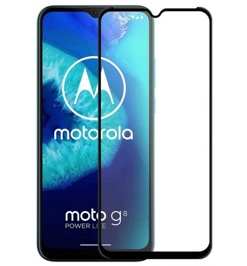 Moto G8 Power Lite fully covered Curved Tempered Glass screen protector