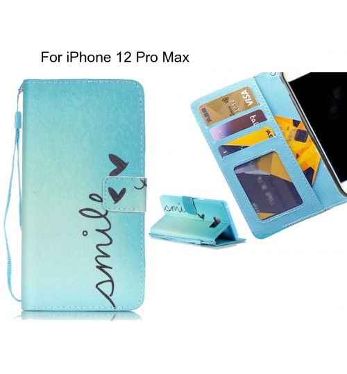 iPhone 12 Pro Max case 3 card leather wallet case printed ID