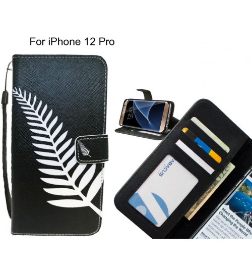 iPhone 12 Pro case 3 card leather wallet case printed ID