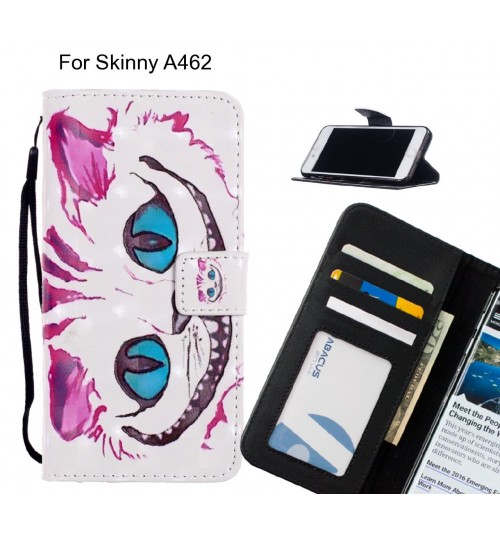 Skinny A462 Case Leather Wallet Case 3D Pattern Printed