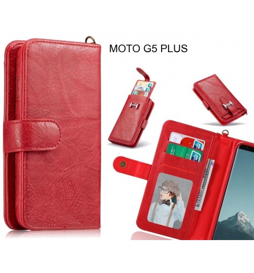 MOTO G5 PLUS Case Premium Multifunction Wallet Leather Case
