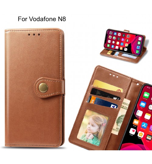 Vodafone N8 Case Premium Leather ID Wallet Case
