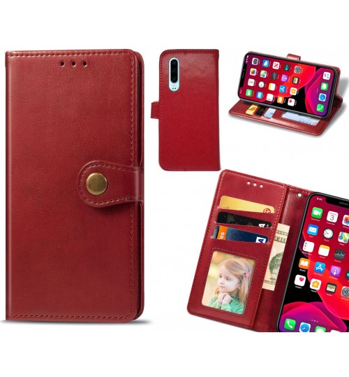 Huawei P30 Case Premium Leather ID Wallet Case