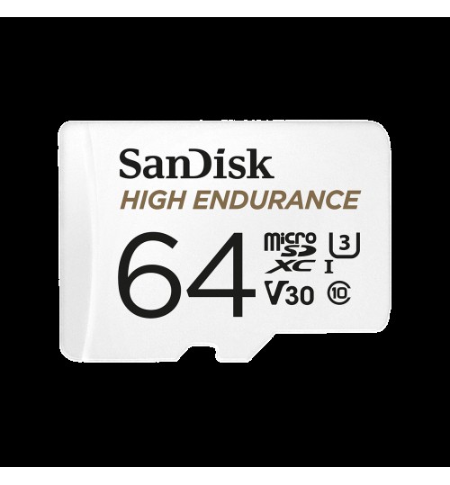 SANDISK HIGH ENDURANCE MICROSDXC CARD SQQNR 64G UHS-I C10 U3 V30 100MB/S R 40MB/S W