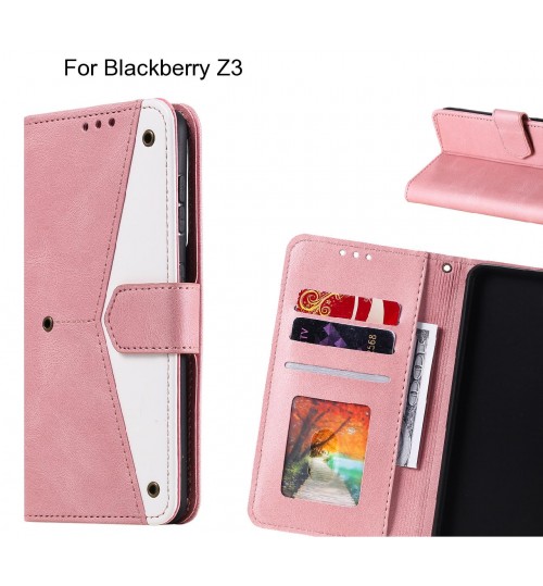 Blackberry Z3 Case Wallet Denim Leather Case Cover