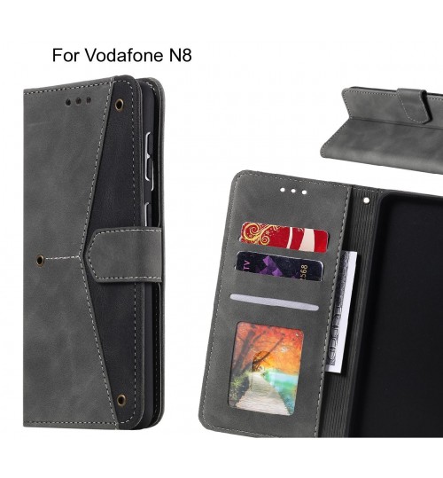 Vodafone N8 Case Wallet Denim Leather Case Cover