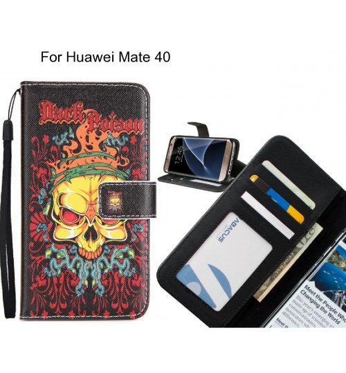 Huawei Mate 40 case 3 card leather wallet case printed ID