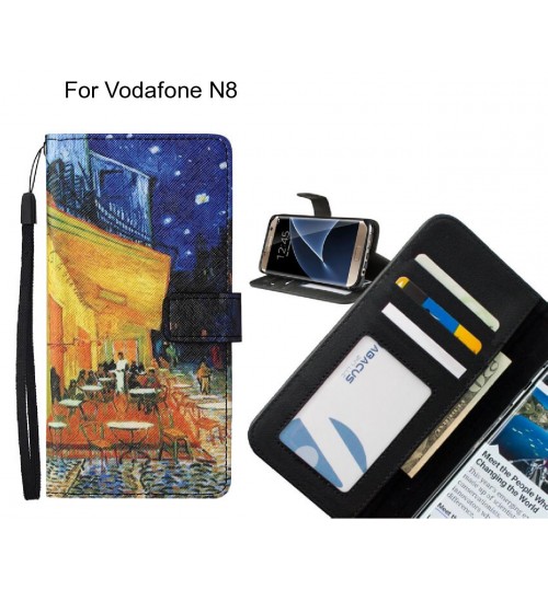 Vodafone N8 case leather wallet case van gogh painting