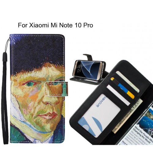 Xiaomi Mi Note 10 Pro case leather wallet case van gogh painting