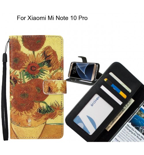 Xiaomi Mi Note 10 Pro case leather wallet case van gogh painting