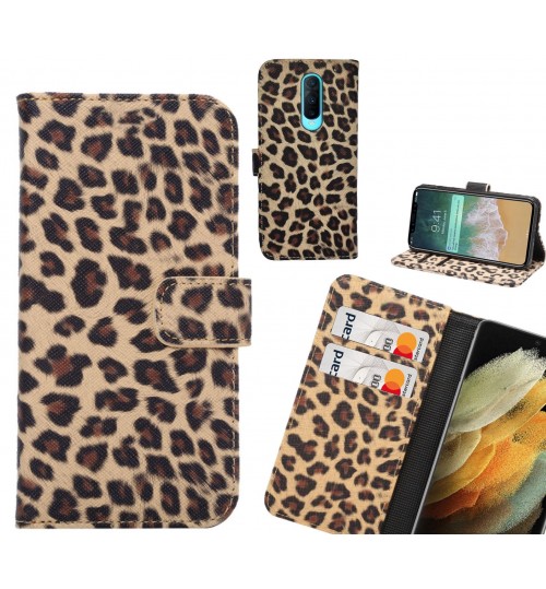 Oppo R17 Pro Case  Leopard Leather Flip Wallet Case