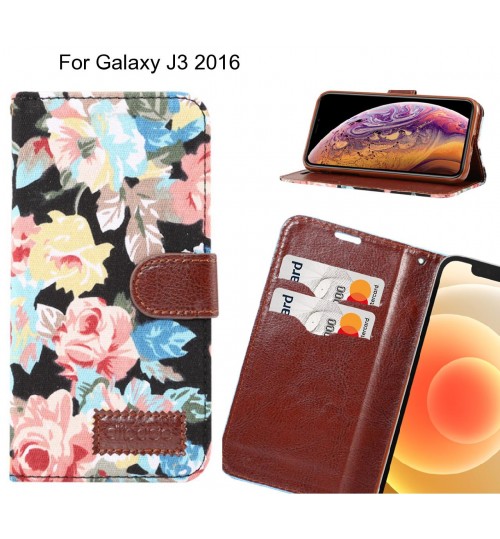 Galaxy J3 2016 Case Floral Prints Wallet Case