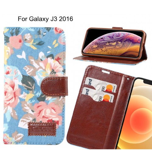 Galaxy J3 2016 Case Floral Prints Wallet Case