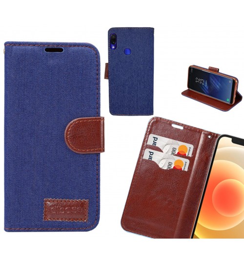 Xiaomi Redmi Note 7 Case Wallet Case Denim Leather Case