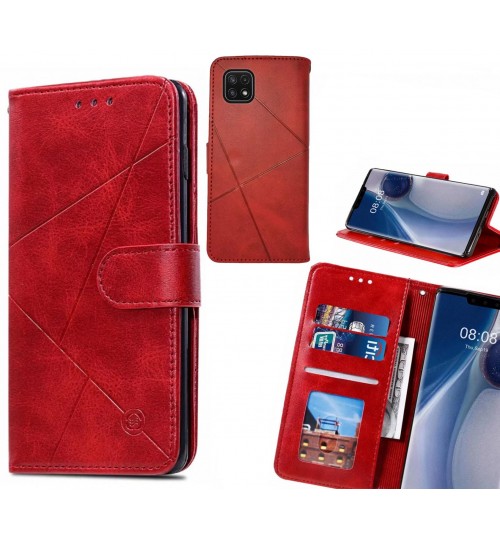 Samsung Galaxy A22 5G Case Fine Leather Wallet Case